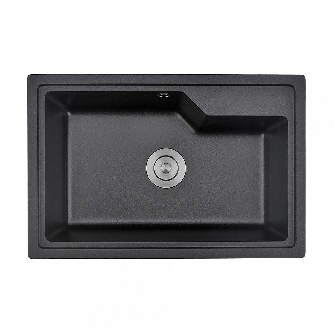 Комплект мивка, смесител, дозатор 8315BLACK + 718650BLACK + 207B – Inter Ceramic 11.12.77.0103 – снимка 1